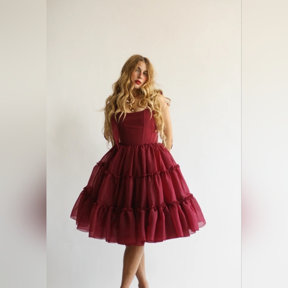 Wild Rose & Sparrow Dresses & Skirts - WILD ROSE & SPARROW Siena dress in Scarlet Red